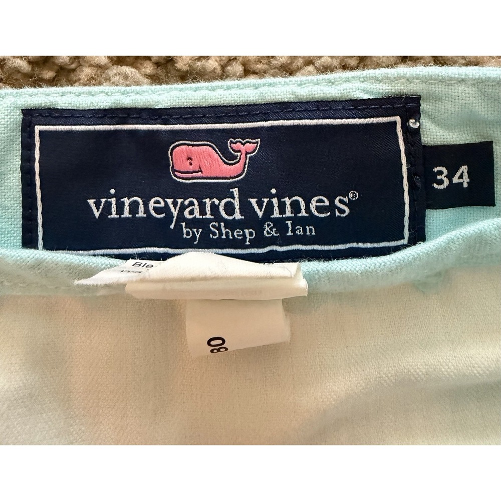 Men's Vineyard Vines Oxford Tri Stripe Shorts Size 34 Summer Patriotic Beach - Picture 4 of 7